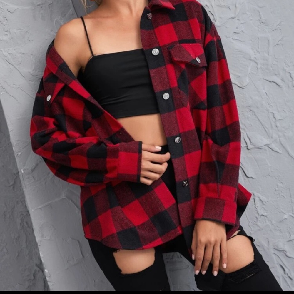 Autumn Buffalo Print Flannel Jacket - Picture 5 of 7